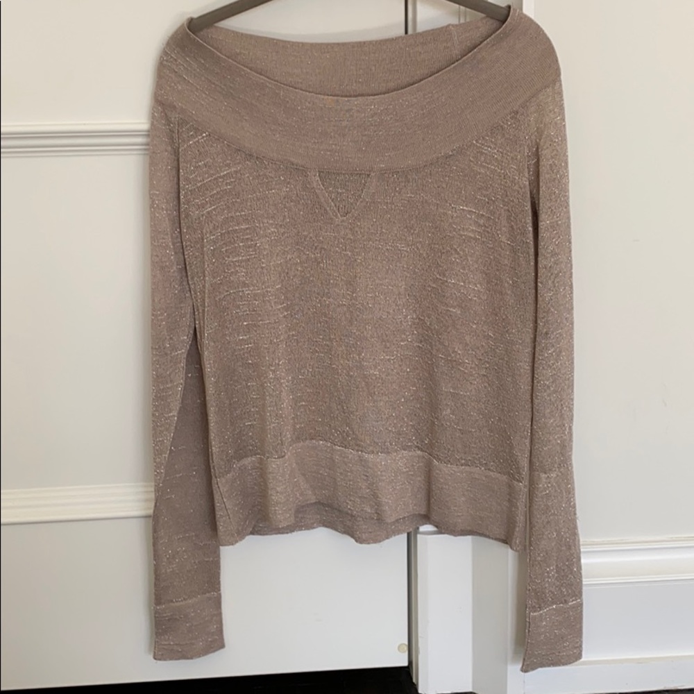 Chan Luu gold, taupe sweater
